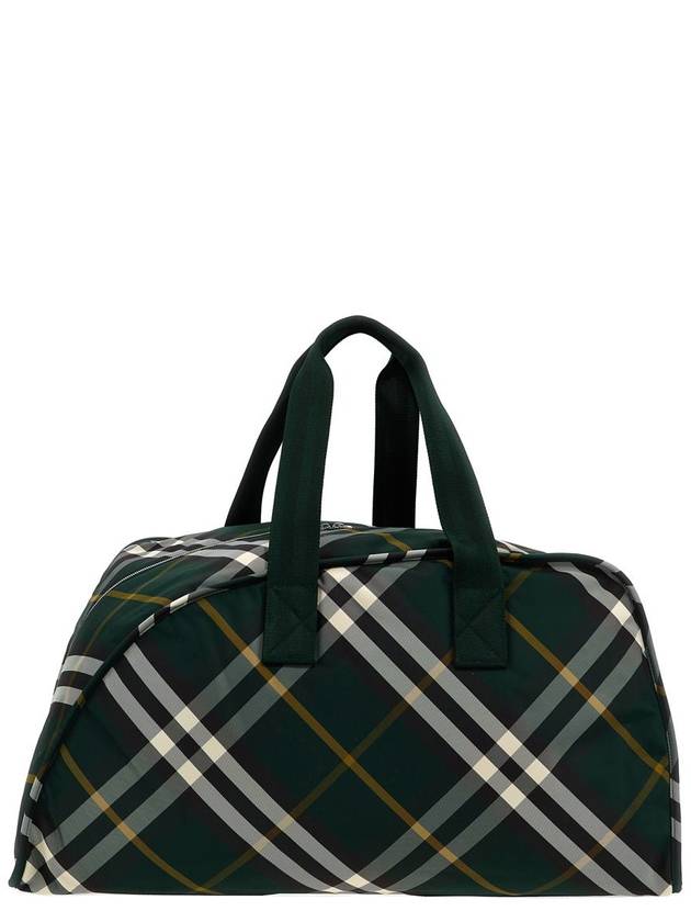 Shield Check Pattern Large Duffel Bag Green - BURBERRY - BALAAN 2