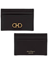 Gancini Card Wallet Black - SALVATORE FERRAGAMO - BALAAN 2