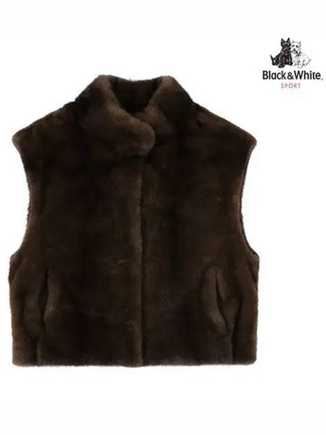 Women s Mink Vest 1034LXGL BROWN - BLACK&WHITE - BALAAN 1