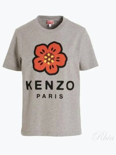 Boke Flower Short Sleeve T-Shirt Grey - KENZO - BALAAN 2