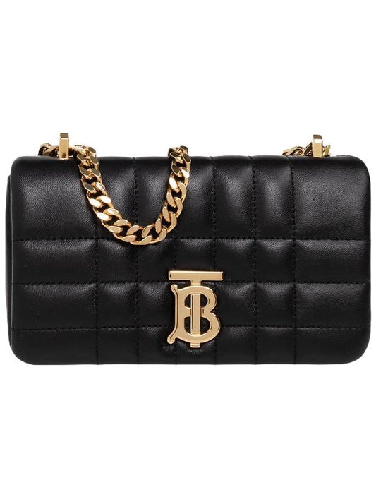 Quilted Lula Mini Leather Cross Bag Black - BURBERRY - BALAAN 1