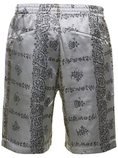 Silver Shorts With Al-Over Floreal Print In Cupro Woman - NEEDLES - BALAAN 2