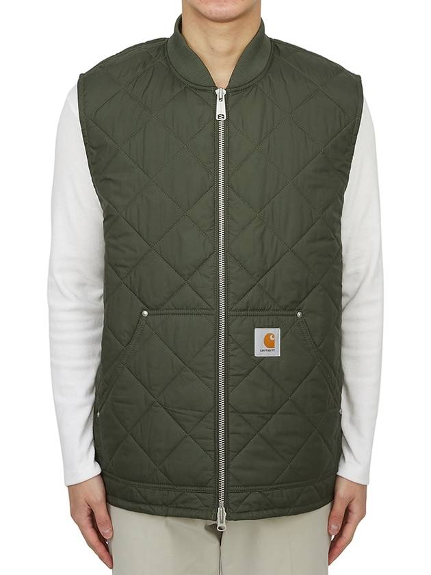 Myton Liner Diamond Quilt Zip-Up Vest Green - CARHARTT WIP - BALAAN 2