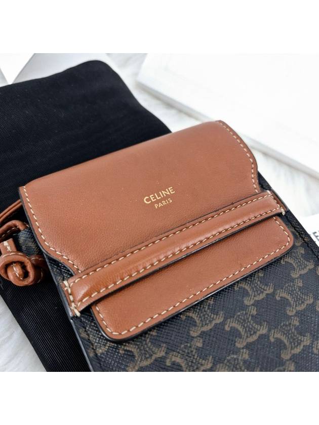 Triomphe flap phone holder cross bag - CELINE - BALAAN 5