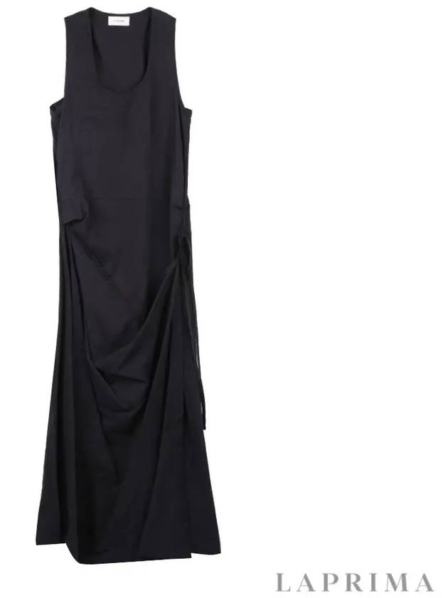 Sleeveless Wrap Midi Dress Midnight Indigo - LEMAIRE - BALAAN 2