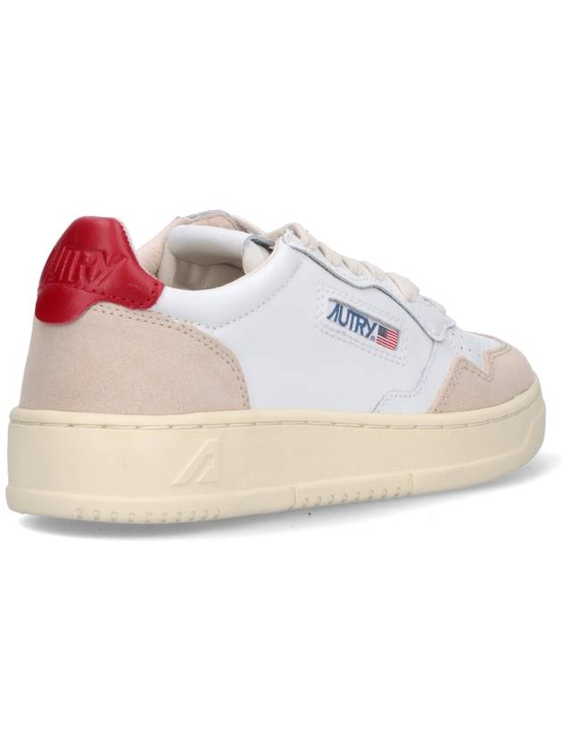 Medalist Leather Low-Top Sneakers Red White - AUTRY - BALAAN 5