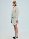 Check Tweed Wrap ShortsIvory - OPENING SUNSHINE - BALAAN 4