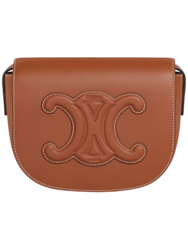 Folco Cuir Triomphe Calfskin Cross Bag Tan - CELINE - BALAAN 3