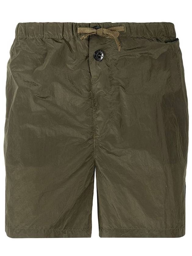 Logo Patch Nylon Metal Swim Shorts Dark Green - STONE ISLAND - BALAAN 1