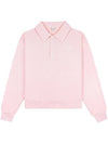 Print Cotton Long Sleeve Polo Shirt Baby Pink - SPORTY & RICH - BALAAN 1