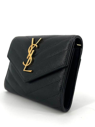 Monogram Envelope Gold Ring Wallet 403943 - SAINT LAURENT - BALAAN 2