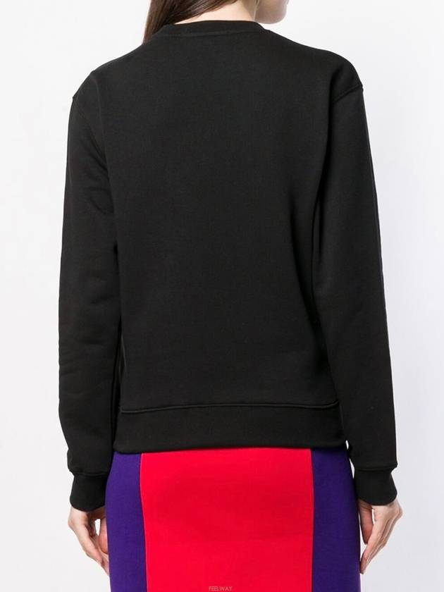 Box Logo Print Sweatshirt Black - MSGM - BALAAN 10