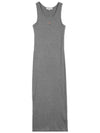 Baby Fox Ribbed Tank Long Dress Grey - MAISON KITSUNE - BALAAN 7