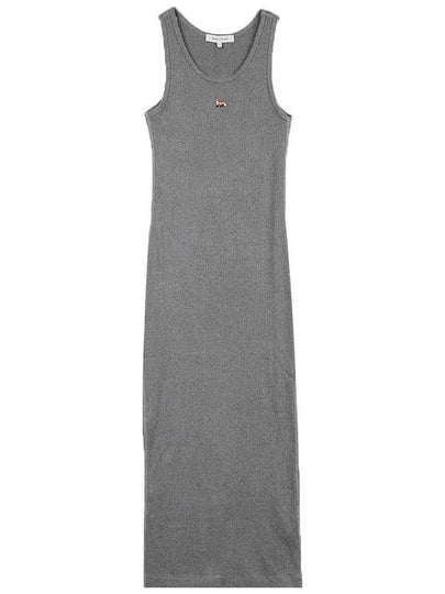 Baby Fox Ribbed Tank Long Dress Grey - MAISON KITSUNE - BALAAN 2