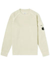 Men's Fleece Lens Pocket Sweatshirt Ivory - CP COMPANY - BALAAN 1