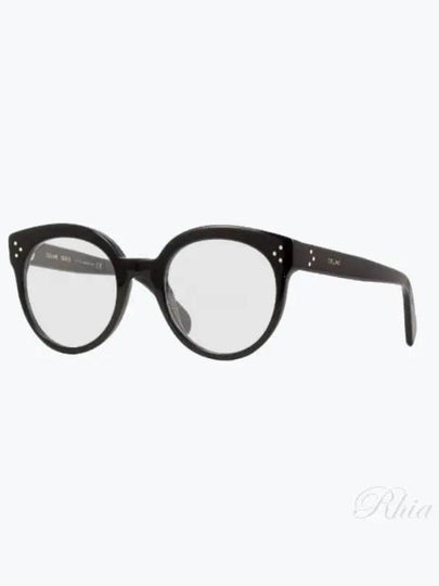 Eyewear Logo Round Eyeglasses Shiny Black - CELINE - BALAAN 2