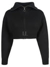 Women's High Neck Crop Cardigan Black - ISABEL MARANT - BALAAN 2