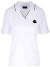 Moncler Logo Patch Polo Shirt White - MONCLER - BALAAN 1