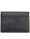 Checked Leather Card Wallet Black - BURBERRY - BALAAN 2