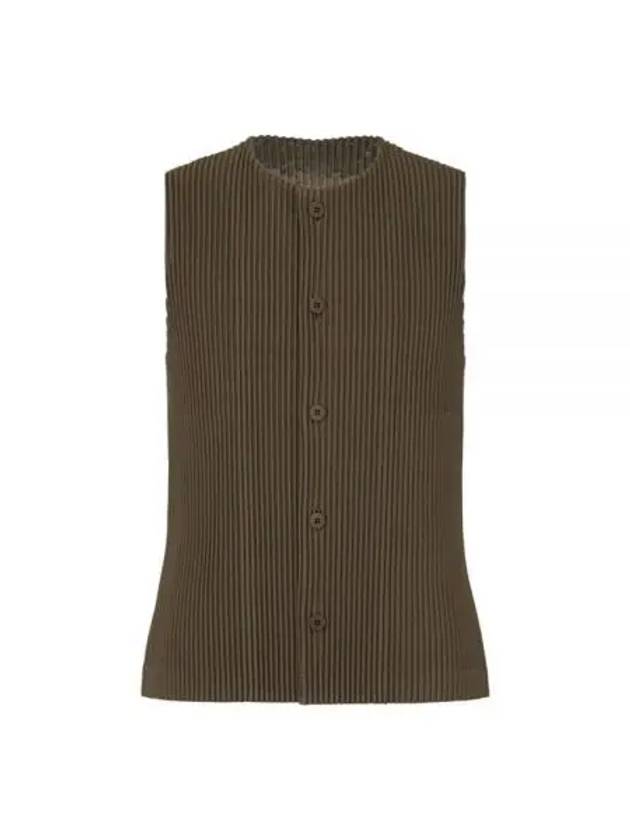 Tailored Pleated 1 Vest Green - ISSEY MIYAKE - BALAAN 2