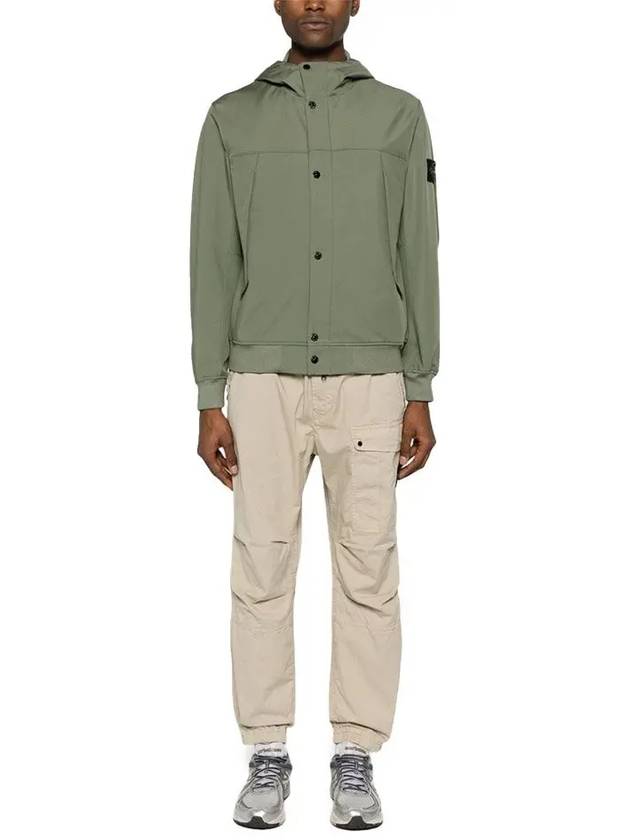 Light Soft Shell R E Dye Technology In Recycled Polyester Hooded Jacket Green - STONE ISLAND - BALAAN 3