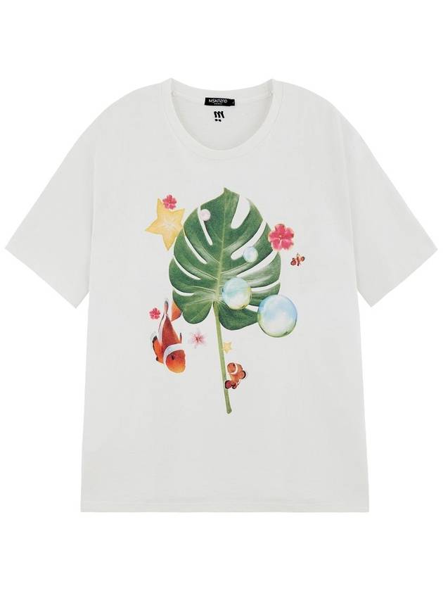 Monstera oversized t shirt off white - MSKN2ND - BALAAN 3