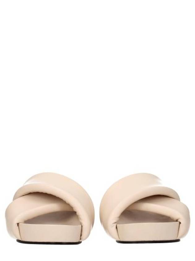 Women's Padded Cross Strap Slippers Pale Pink - JIL SANDER - BALAAN 4