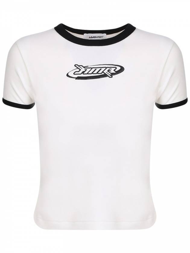 graphic print short sleeve t-shirt white - AMBUSH - BALAAN 1