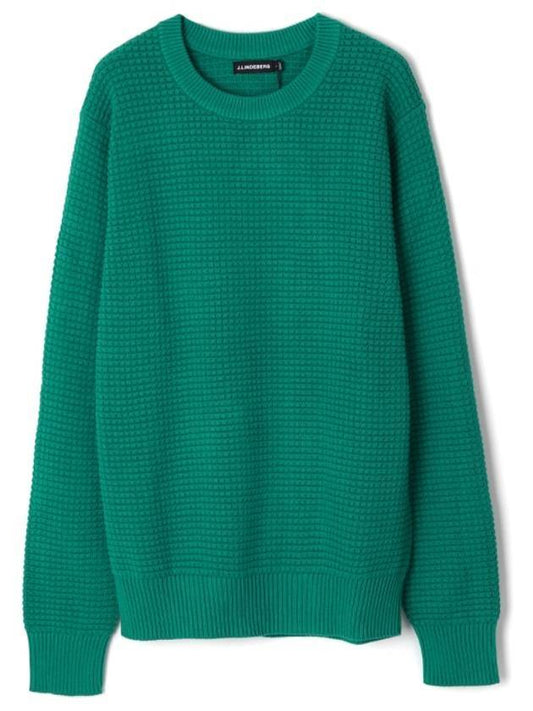 Men's Oliver Structure Sweater Proud Peacock - J.LINDEBERG - BALAAN 1