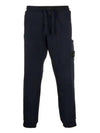 Waffen Patch Cotton Fleece Track Pants Navy - STONE ISLAND - BALAAN 2