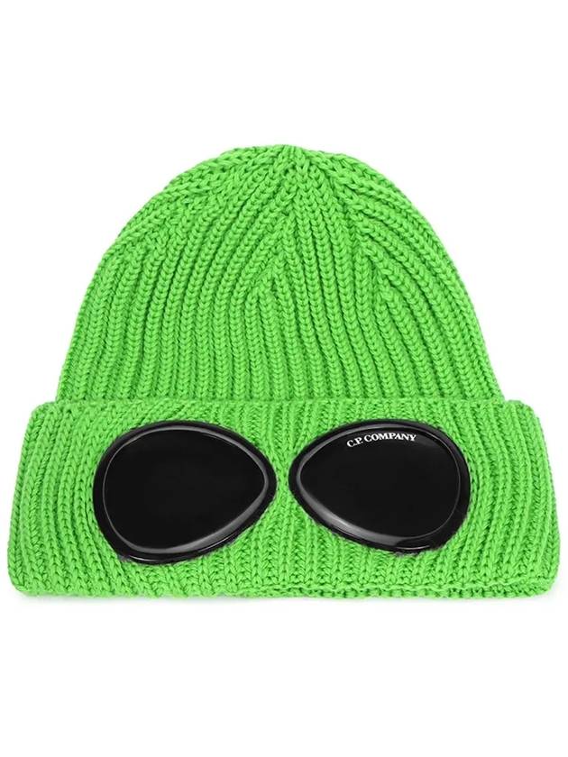 Signature Goggles Wool Beanie Green - CP COMPANY - BALAAN 3