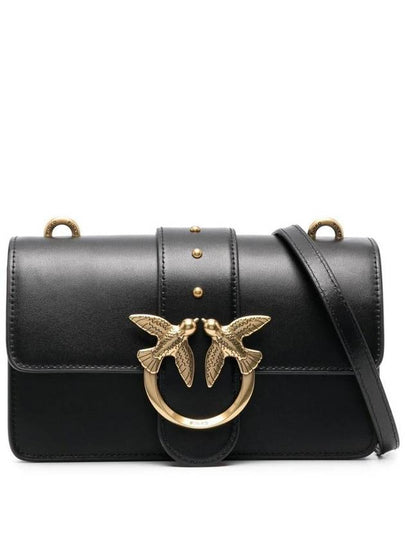 Women's Classic Love Icon Simply Shoulder Bag Black - PINKO - BALAAN 2