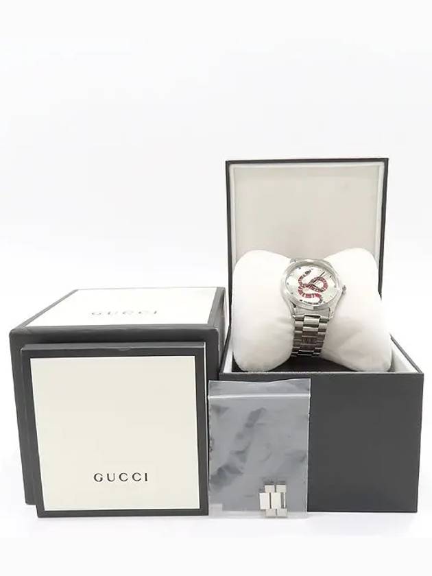 YA1264076 G Timeless Quartz 38MM Kingsnake Steel Men s Watch - GUCCI - BALAAN 5