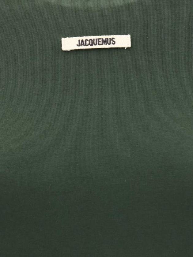 Le Gros Grain Short Sleeve T-Shirt Green - JACQUEMUS - BALAAN 4