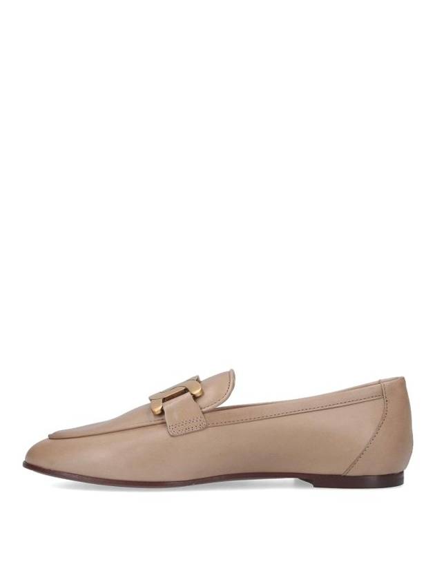 Kate Metal Logo Leather Loafers Beige - TOD'S - BALAAN 2