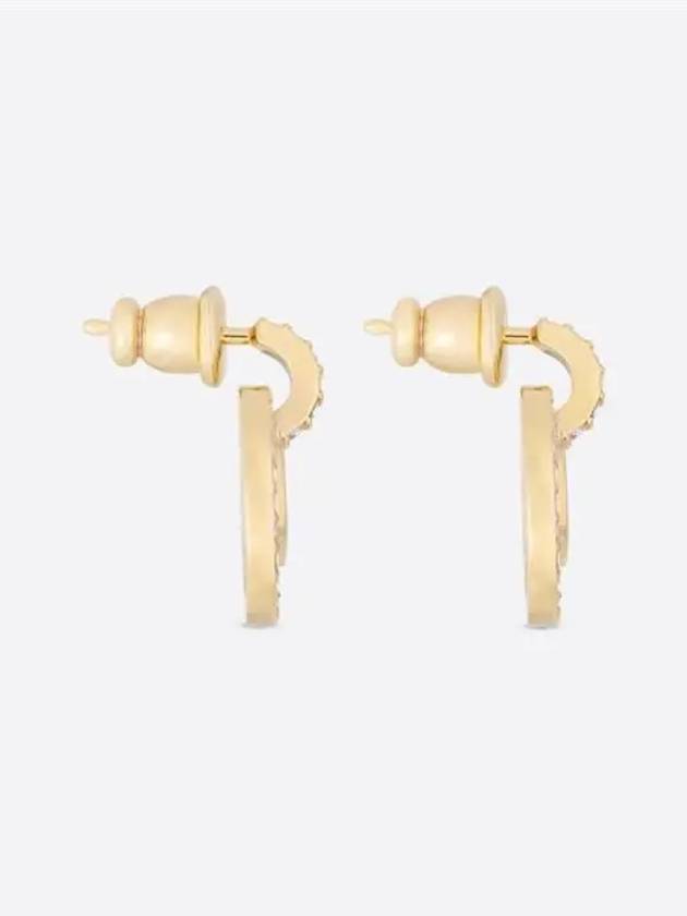 Petit CD Crystal Earrings Gold - DIOR - BALAAN 4