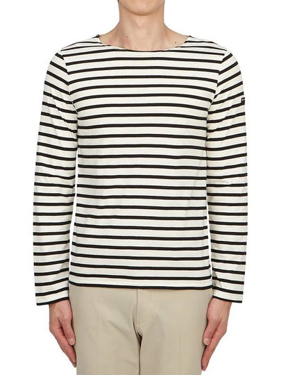 Minquire Modern Stripe Long Sleeve T-Shirt Black White - SAINT JAMES - BALAAN 2