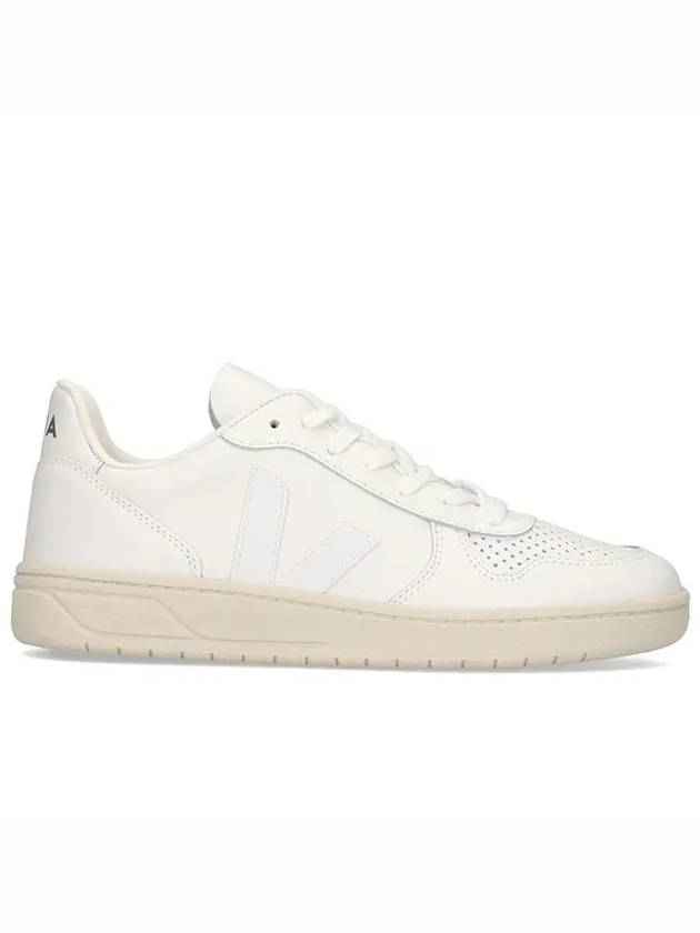 V 10 Logo Perforated White Leather Sneakers VX021270 - VEJA - BALAAN 1