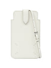 Logo Print Leather Phone Case White - MAISON MARGIELA - BALAAN.