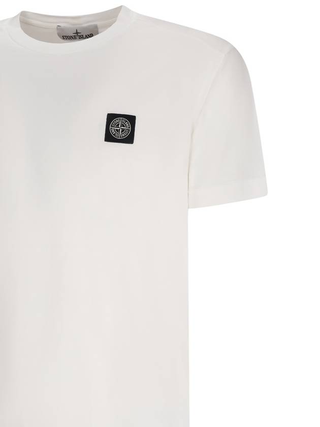 T-SHIRT WITH COMPASS LOGO PATCH - STONE ISLAND - BALAAN 3