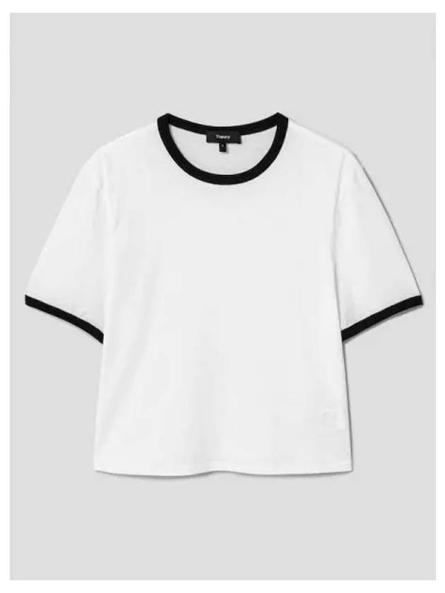 Women s Apex Cotton Ring T shirt White Black Domestic Product GM0024052386108 - THEORY - BALAAN 1