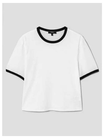 Women s Apex Cotton Ring T shirt White Black Domestic Product GM0024052386108 - THEORY - BALAAN 1