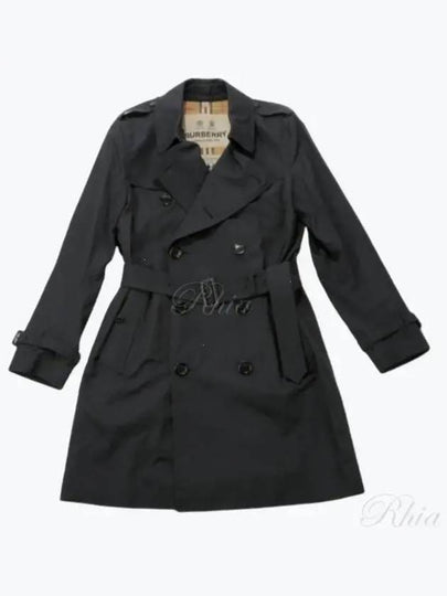 Kensington Mid-Length Trench Coat Midnight Blue - BURBERRY - BALAAN 2