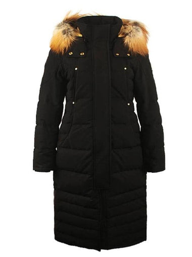 Women's Gold Fur Wafan Long Padding Black - MOOSE KNUCKLES - BALAAN 1