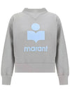 MOBY Velvet Logo Sweatshirt SW0003FA A1M07E GYIB - ISABEL MARANT - BALAAN 2