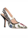 J'adior Petites Fleurs Motif Slingback Heels White - DIOR - BALAAN 2