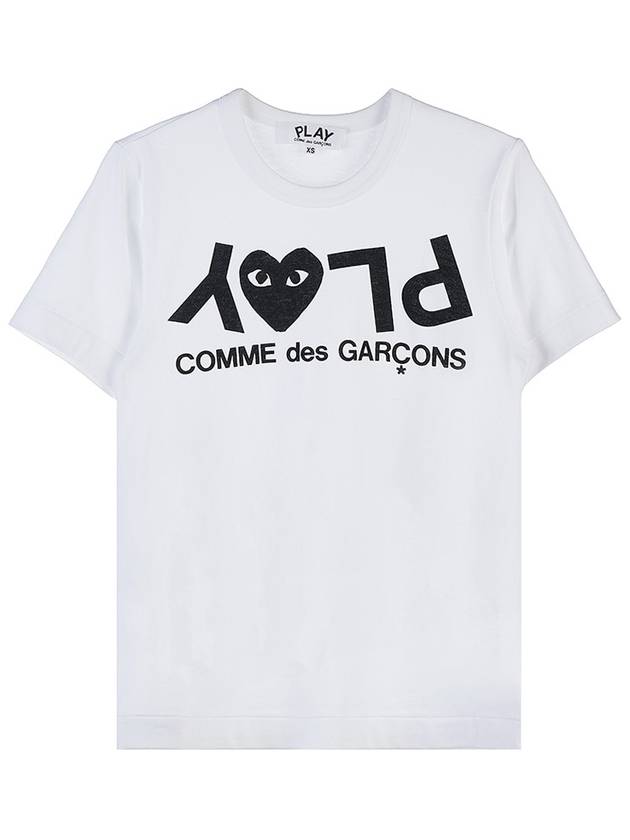 Women's Reverse Logo T-Shirt AZ P1T067 051 WHITE - COMME DES GARCONS - BALAAN 9