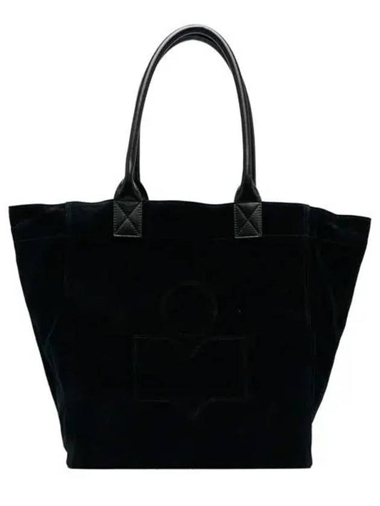 Yenky Logo Suede Tote Bag Black - ISABEL MARANT - BALAAN 2