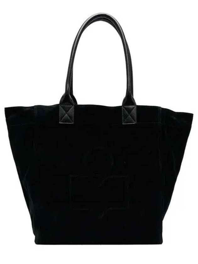 Yenky Logo Suede Tote Bag Black - ISABEL MARANT - BALAAN 3