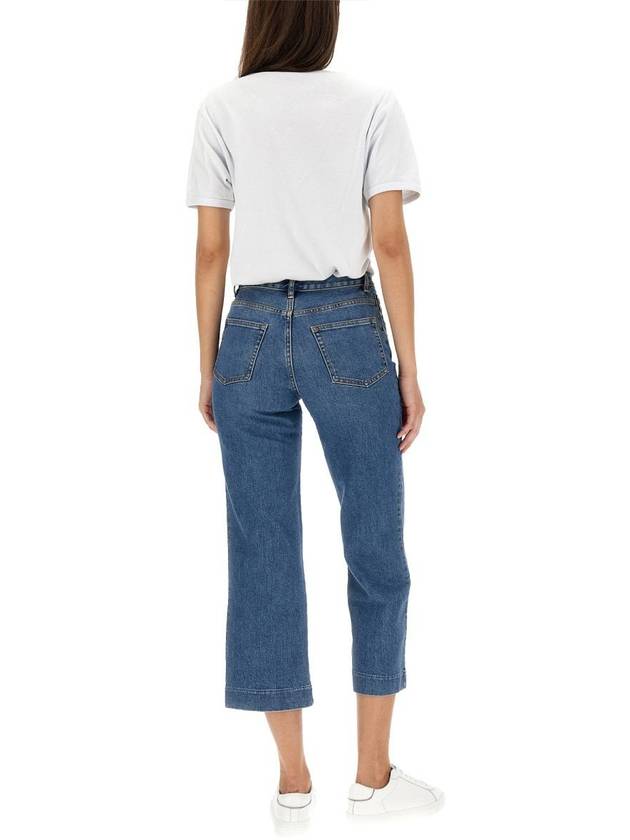 Women's Sailor Crop Straight Jeans Blue - A.P.C. - BALAAN 3